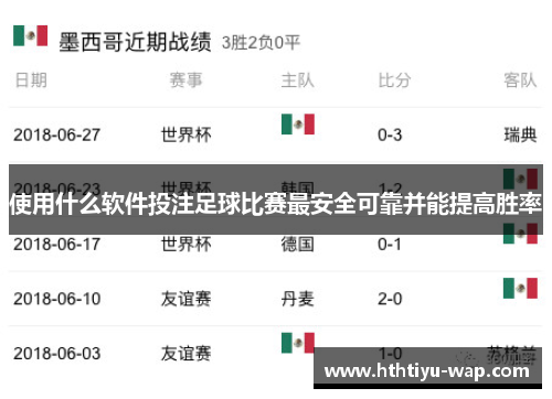 使用什么软件投注足球比赛最安全可靠并能提高胜率